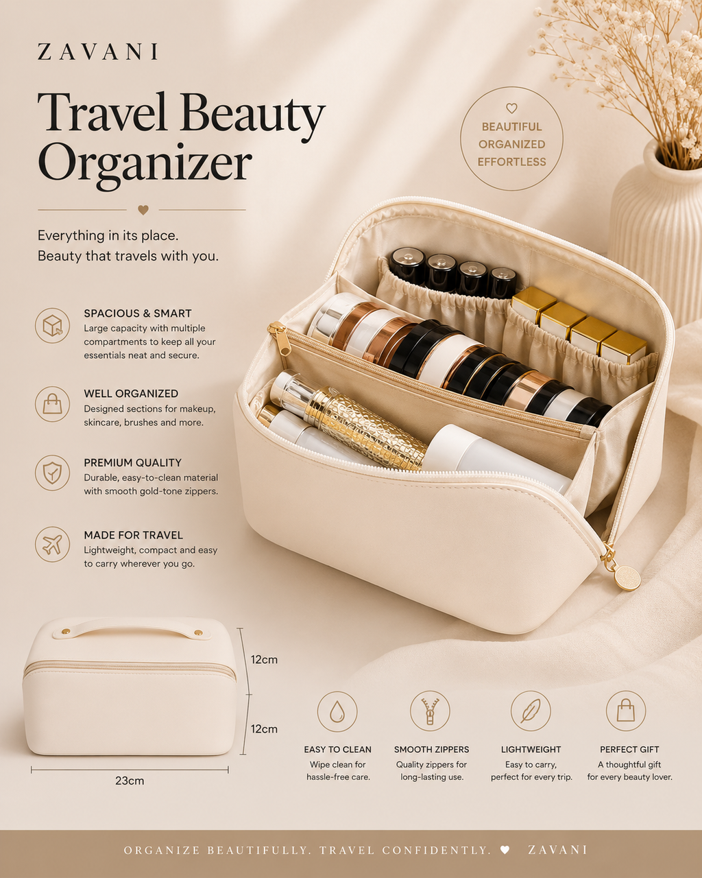 ZAVANI Travel Beauty Organizer